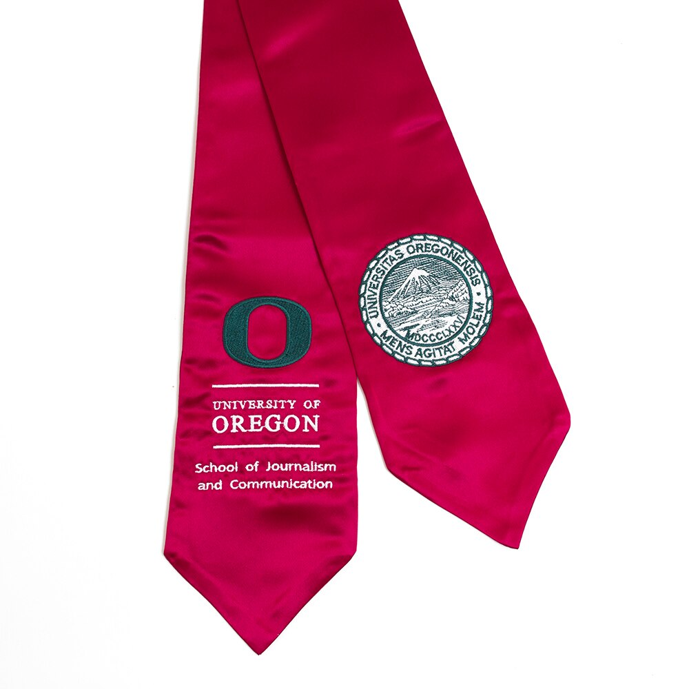 Classic Oregon O, Josten's, Stole of Gratitude, Grad, Degree Stole, 118830, Journalism